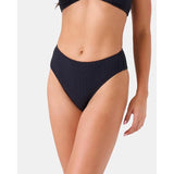 Roxy Halewia Womens Bikini Bottoms –Stretch Swimwear, UPF+50, XXL Black NWT