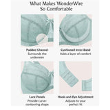 Glamorise Womens Lace Comfort Wonderwire Bra Underwire #9855 Jade