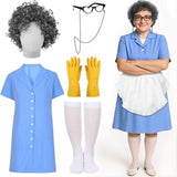 Breathffy 7 Pcs Old Lady Costume 100 Days of School (missing the glasses)