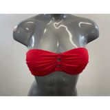 Aqua by La Vie en Rose Women's Red Bathing Suit Strapless Top Size Small Polyester