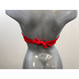 Aqua by La Vie en Rose Women's Red Bathing Suit Strapless Top Size Small Polyester