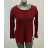 American Eagle Women's Small Burgundy Long Sleeve Scoop Neck Sweater w/Lace