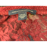 American Eagle Women's Small Burgundy Long Sleeve Scoop Neck Sweater w/Lace