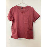 NiaaHinn Women's Scrub Top Small V Neck Rose Pink NEW