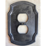 Star P&P Wall Socket Cover Plate Vintage Plastic Farmhouse Woodgrain Look