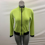 Danskin Full Zip Jacket Women's Medium Green Long Sleeve Polyester Blend Mock Neck