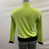 Danskin Full Zip Jacket Women's Medium Green Long Sleeve Polyester Blend Mock Neck