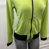 Danskin Full Zip Jacket Women's Medium Green Long Sleeve Polyester Blend Mock Neck