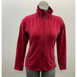 Roots Full Zip Jacket Women’s Size Medium Red Long Sleeve Mock Neck