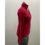 Roots Full Zip Jacket Women’s Size Medium Red Long Sleeve Mock Neck