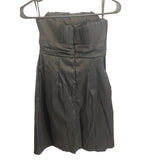 Jessica McClintock Bow Front Strapless Formal Black Dress Women's 2 Poly/Spandex