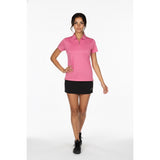 IZod Women's Pink Short Sleeve Collared Golf Climate Zone Engineered T-Shirt Size Small Polyester