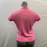 IZod Women's Pink Short Sleeve Collared Golf Climate Zone Engineered T-Shirt Size Small Polyester