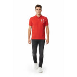 American Eagle Pique Polo Shirt Men's Size Medium Red Athletic Fit Short Sleeve