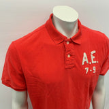 American Eagle Pique Polo Shirt Men's Size Medium Red Athletic Fit Short Sleeve