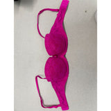 La Senza Women's Pink Lacey Removeable Strap Strapless Bra Size 32D Polyamide Blend