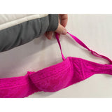 La Senza Women's Pink Lacey Removeable Strap Strapless Bra Size 32D Polyamide Blend