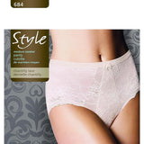 Wonderbra W0684 Women's L Vintage Pink Medium Control Panty Chantilly Lace NIB