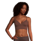 Denver Hayes Medium Perfect Fit Seamless Wire Free Molded Bralette Coffee NWT