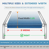 RV AWNING FABRIC REPLACEMENT 18.5OZ 15FT (14'2") Saphire Blue Fade NEW