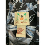Joe Martin Short Sleeve Rayon/Poly Men's Medium Black Button Up Hawaiian Shirt