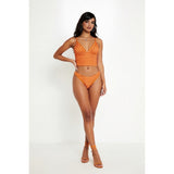 ZAFUL Women's Dot Print High Cut Cross Triangle Bikini Set SIZE M NEW