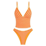 ZAFUL Women's Dot Print High Cut Cross Triangle Bikini Set SIZE M NEW