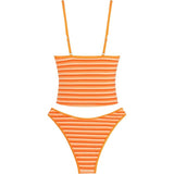 ZAFUL Women's Dot Print High Cut Cross Triangle Bikini Set SIZE M NEW