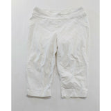 Carroll Reed Women's Pull On Capri Pants Size 14P White Stretch Cropped Rayon
