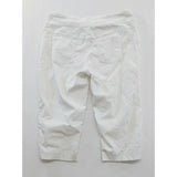 Carroll Reed Women's Pull On Capri Pants Size 14P White Stretch Cropped Rayon