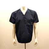 WonderWink Women's V Neck Scrub Top Size Small Blue Short Sleeve Polyester Blend NEW
