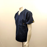 WonderWink Women's V Neck Scrub Top Size Small Blue Short Sleeve Polyester Blend NEW
