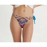 Becca Women's Multi Coloured Funky Pattern Bathing Suit Bottoms Size Large Polyester