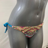 Becca Women's Multi Coloured Funky Pattern Bathing Suit Bottoms Size Large Polyester