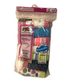 Fruit of the Loom Girls Cotton Hipsters Underwear Panties Size 12 Pack of 9