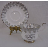 Royal Albert Silver Wedding  Bone China Tea Cup and Saucer No. 4531