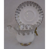 Royal Albert Silver Wedding  Bone China Tea Cup and Saucer No. 4531