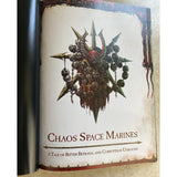 WARHAMMER 40,000 CODEX CHAOS SPACE MARINES Hard Cover Book