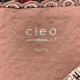 Cleo Printed Top Women's Size XL V Neck Short Sleeve Cotton/Spandex T Shirt NEW