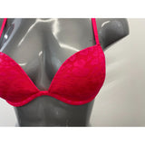 La Senza Women's Red Show Off Lace T-Shirt Bra Size 32D Polyamide Blend
