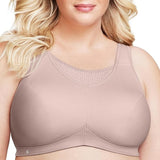 Glamorise 1067  44F Elite Performance No-Bounce Wirefree Sports Bra Rose Tan NWOT
