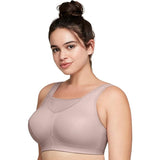 Glamorise 1067  44F Elite Performance No-Bounce Wirefree Sports Bra Rose Tan NWOT