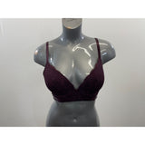 La Senza Women's Lace Push Up Bra Size 34D Burgundy Polyamide Blend