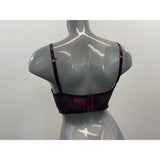 La Senza Women's Lace Push Up Bra Size 34D Burgundy Polyamide Blend