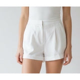 Against Nudity Women's Small Off-white Walking Shorts NWT Rayon/Poly