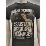 The Office TV Show Dwight Schrute Graphic T Shirt Men's Small Black Crew Neck Te
