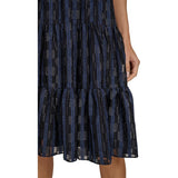 Calvin Klein Womens 12 Mesh Chiffon Dress CD4H2GL0 Indigo Blue NWT