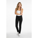 Sliver Jeans Women's Black Shiny Straight Leg Mid Rise Black Pants Size 26/29