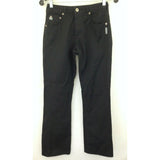 Sliver Jeans Women's Black Shiny Straight Leg Mid Rise Black Pants Size 26/29