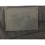 Sliver Jeans Women's Black Shiny Straight Leg Mid Rise Black Pants Size 26/29
